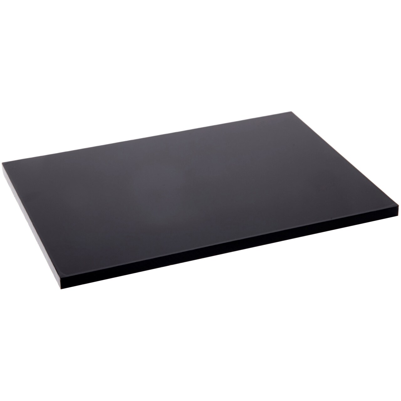 Plymor Black Acrylic Rectangular Standard-Edge Display Base, 6" W x 4" D x 0.25" H